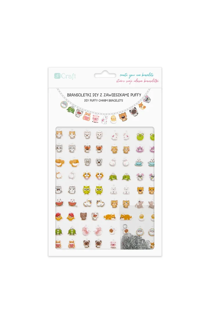 Bransoletki diy z zawieszkami puffy cute animals