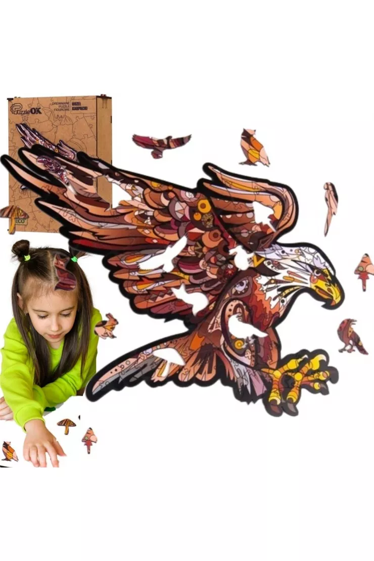 Puzzle drewniane eko 125 el. Orzeł karpacki A3
