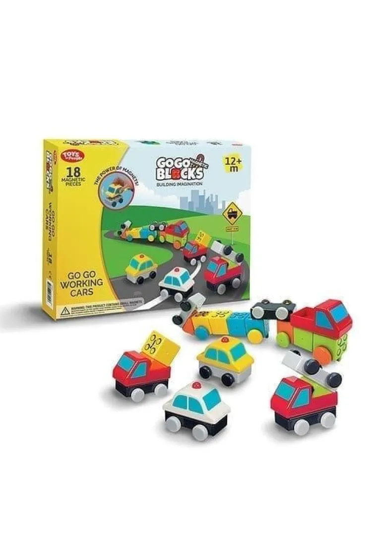  Klocki magnetyczne Ruchome Samochody 18el