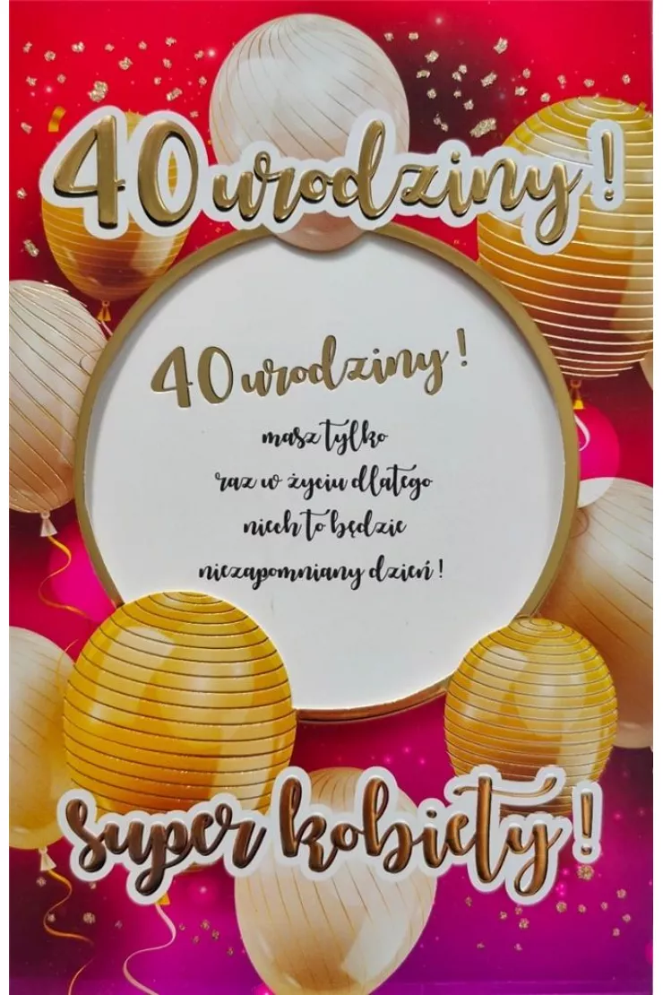 Karnet Urodziny 40 6K-024