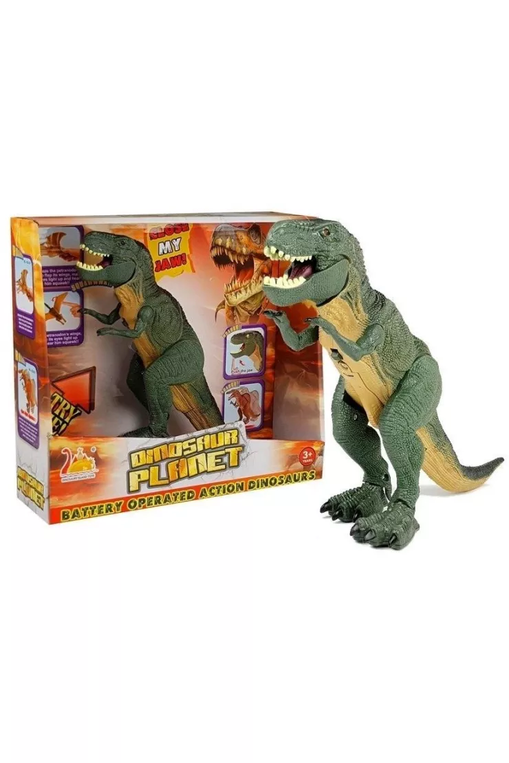 Tyranozaur zielony na baterie