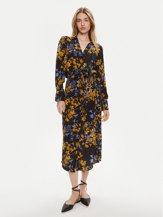 Kaffe Sukienka koszulowa 10503838 Czarny Regular Fit