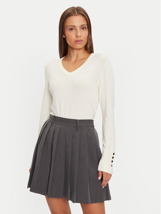 Brave Soul Sweter LK-248IVYA Écru Regular Fit