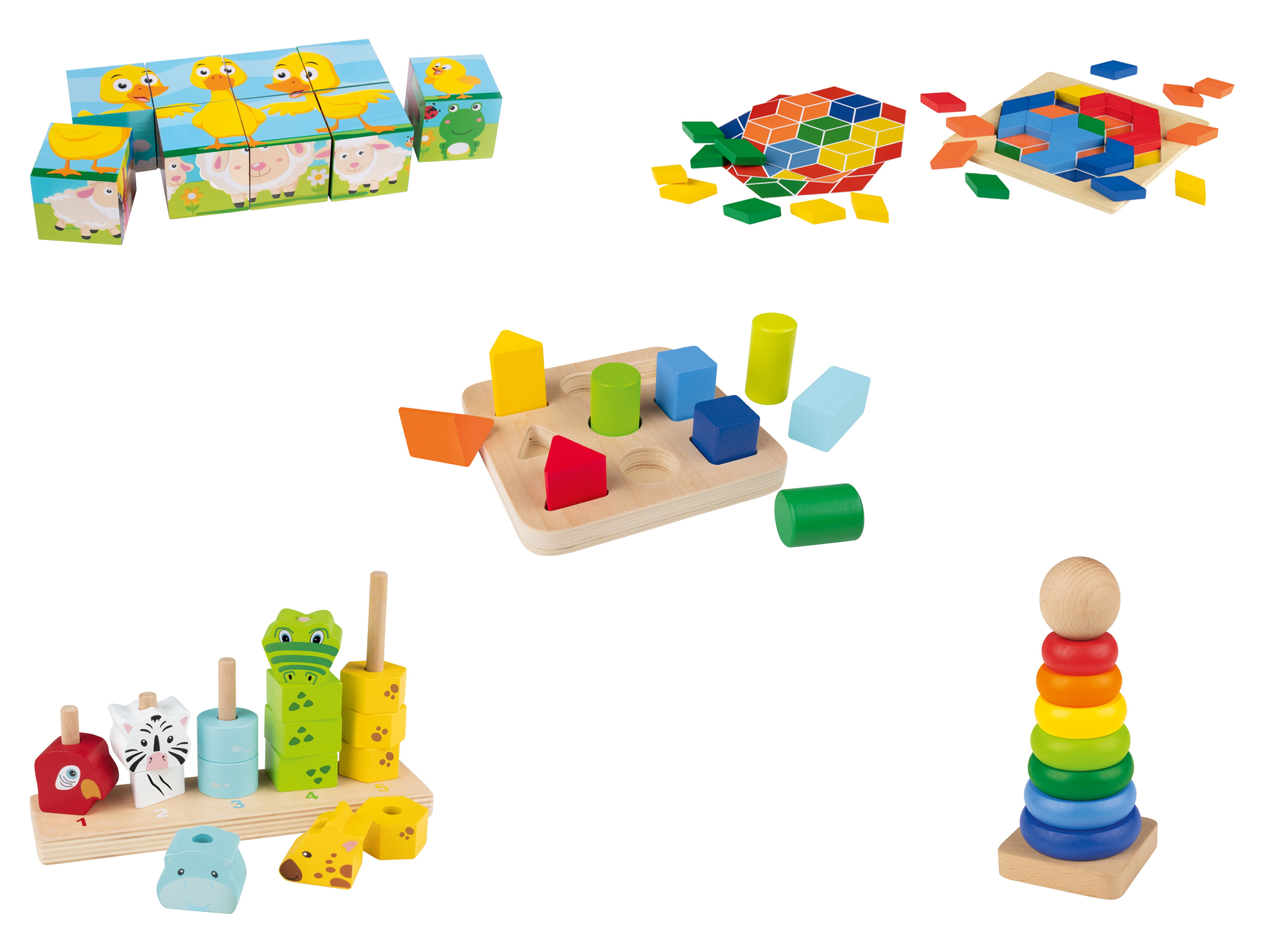 Playtive Układanki drewniane miniaturka