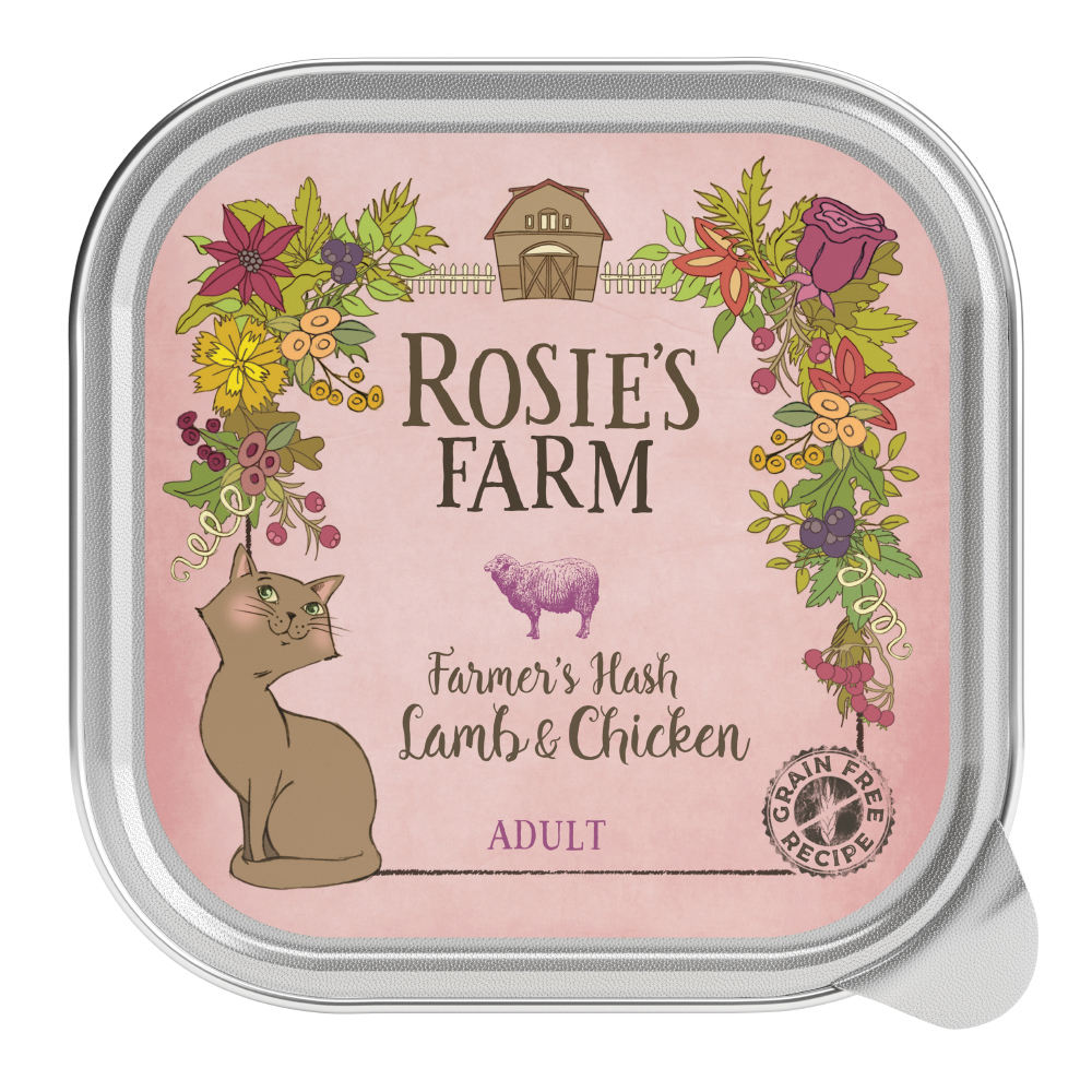 Pakiet Rosie's Farm Adult, 32 x 100 g - Jagnięcina i kurczak