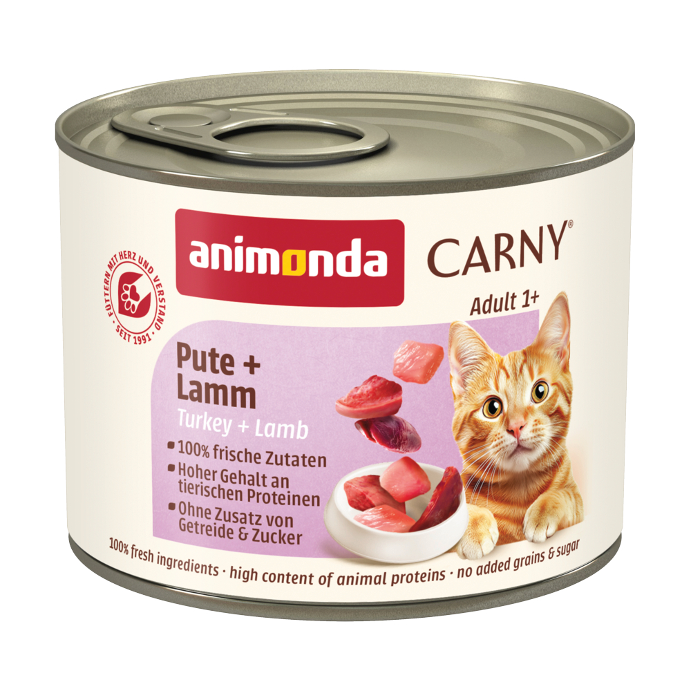 Korzystny pakiet animonda Carny Adult, 12 x 200 g - Indyk z jagnięciną