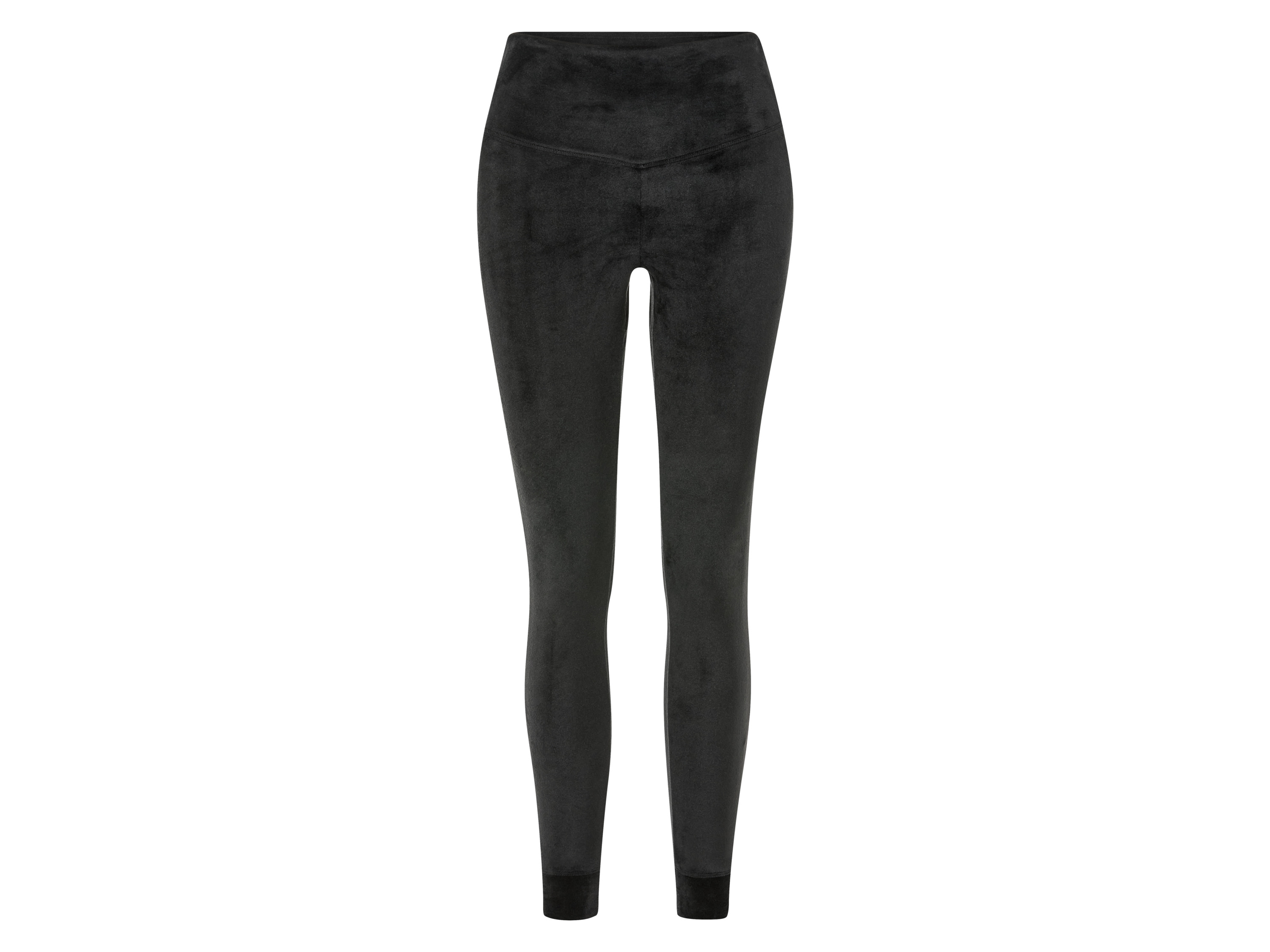 esmara® Legginsy damskie z miękkiego weluru  (Czarny, S(36/38))
