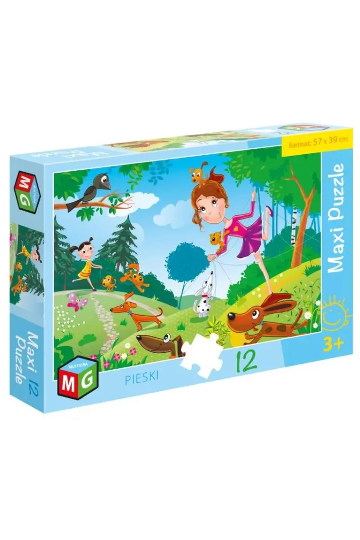 Puzzle maxi 12 el. Pieski