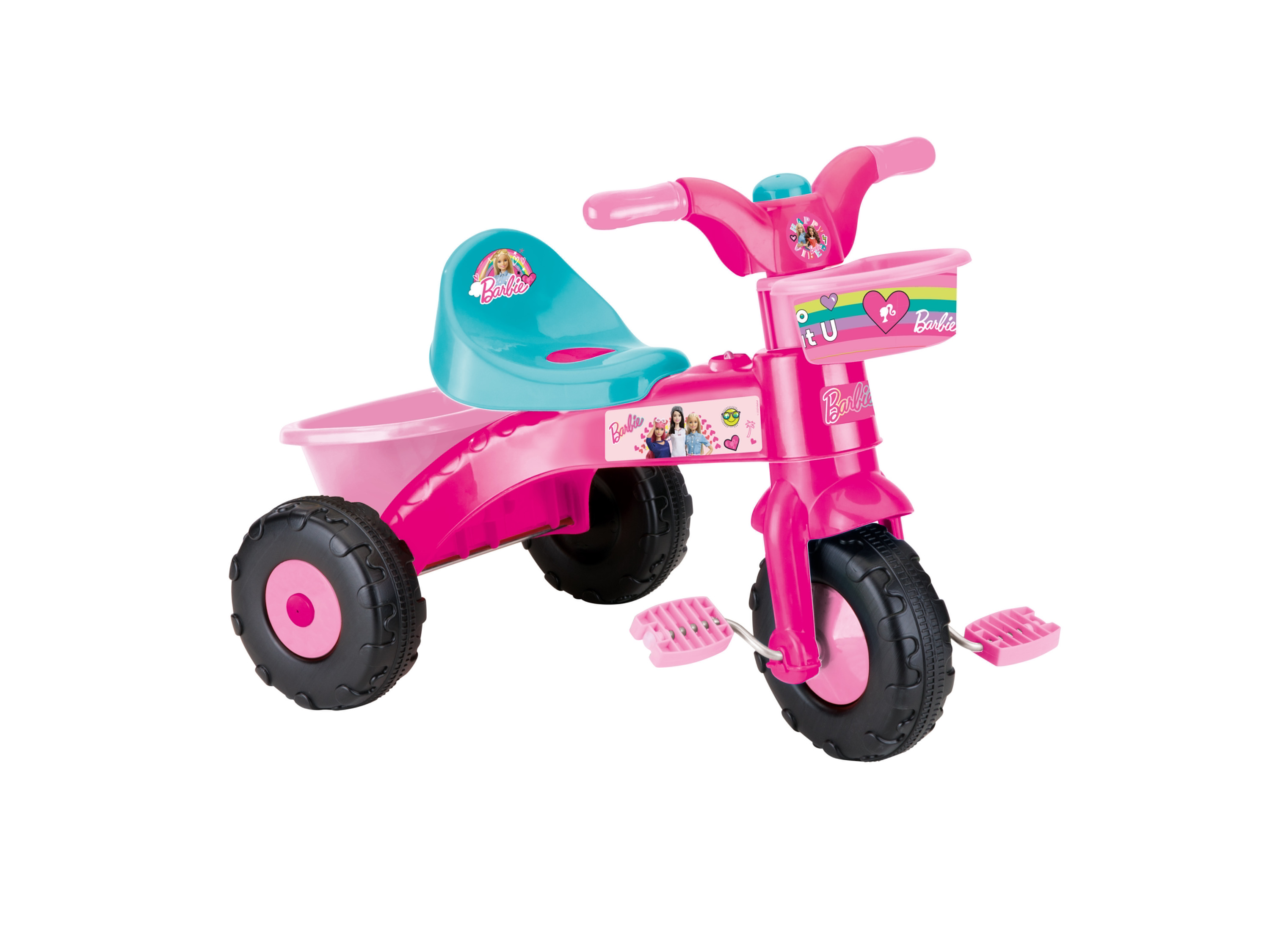 Rowerek trójkołowy Hot Wheels lub Barbie z wbudowanym klaksonem (Barbie) miniaturka