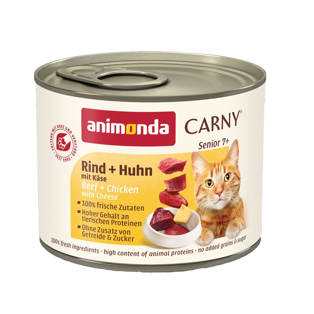 Korzystny pakiet animonda Carny Senior, 12 x 200 g - Wołowina, kurczak i ser