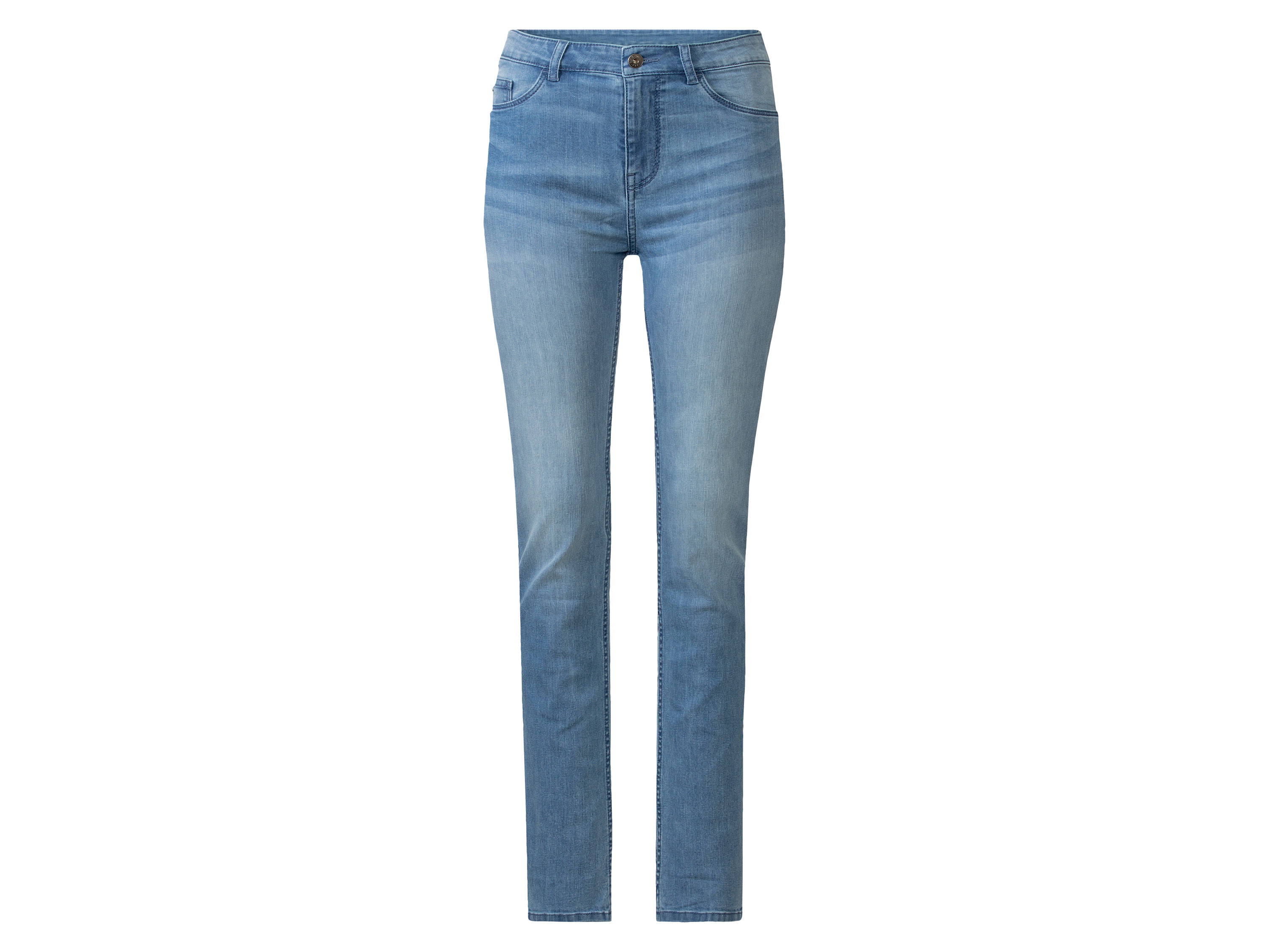 esmara® Jeansy damskie slim fit (Dłuższe, Jasnoniebieski, 42)