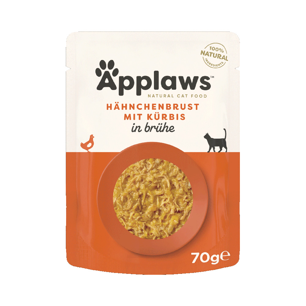 Applaws, saszetki w bulionie, 24 x 70 g - Kurczak i dynia