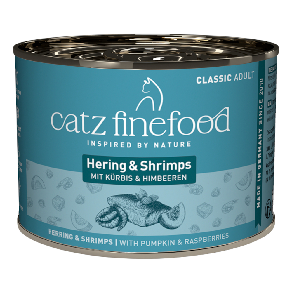Korzystny pakiet catz finefood, 12 x 200 g - Śledź z krewetkami