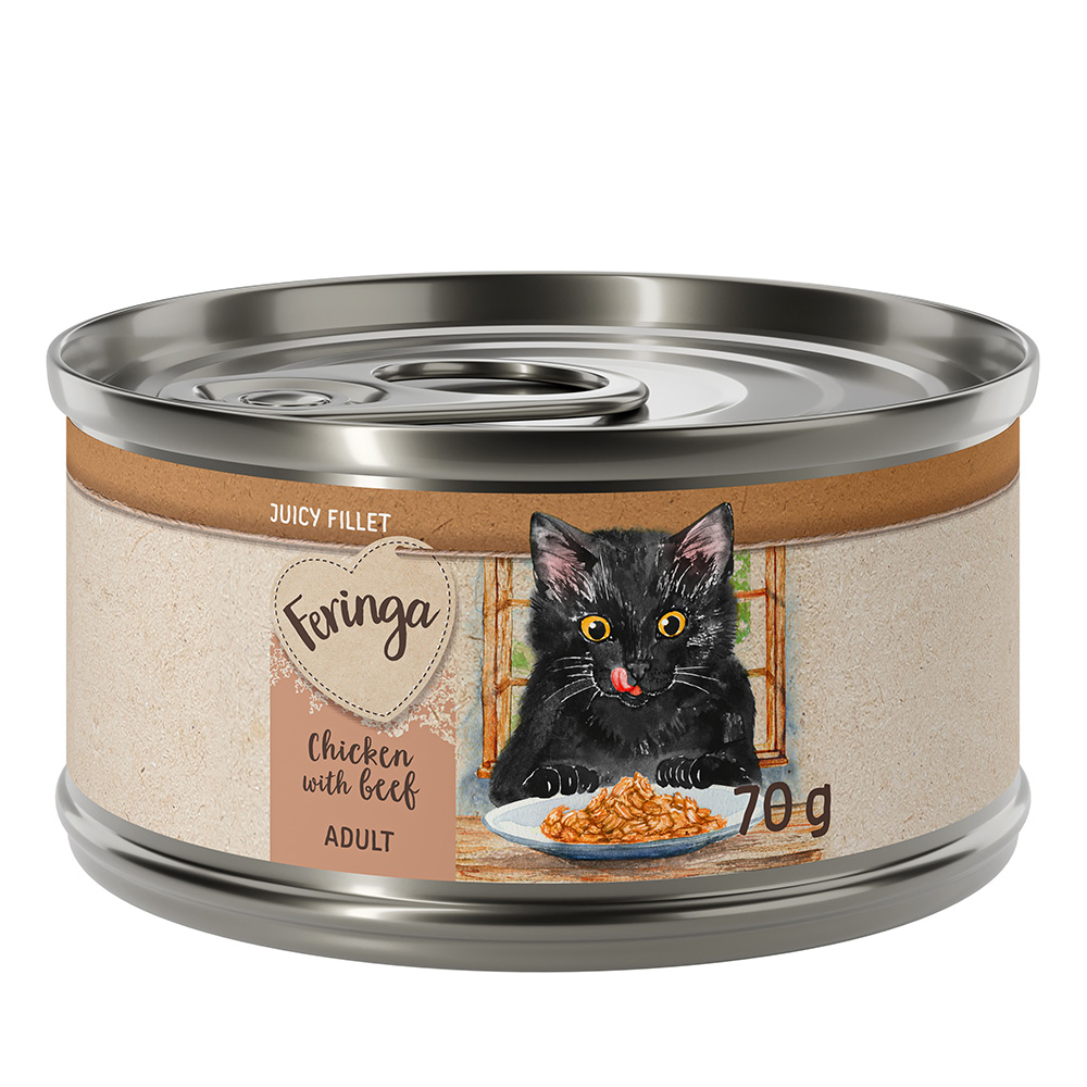 Korzystny pakiet Feringa Juicy Fillet, 24 x 70 g  - Kurczak z wołowiną, 24 x 70 g