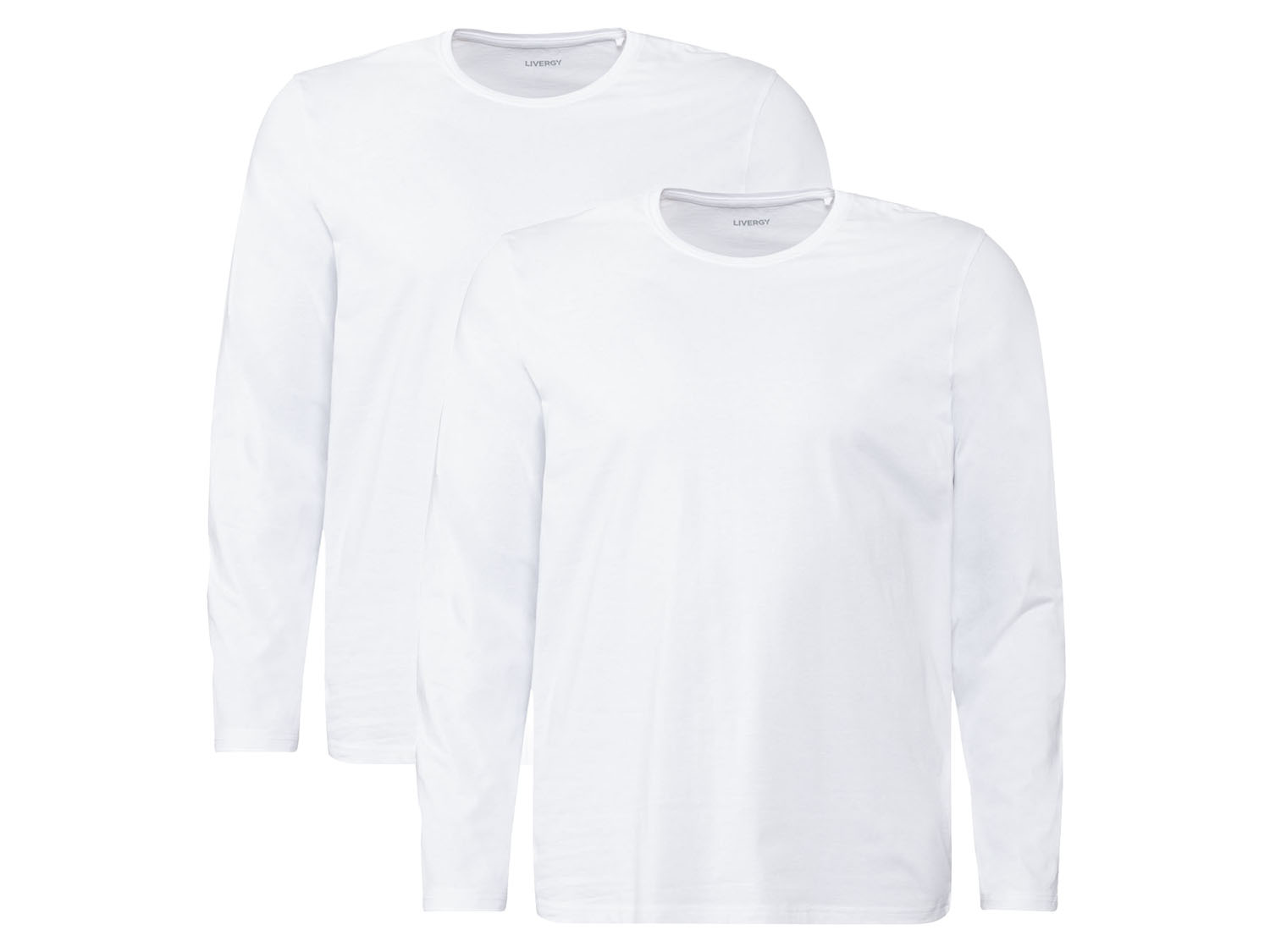 LIVERGY® Bluzki męskie XXL z bawełny, 2 sztuki (Biały, 3XL (64/66))