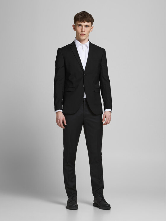 Jack & Jones Garnitur Franco 12181339 Czarny Super Slim Fit