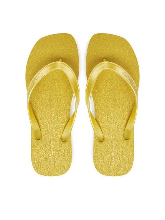 Calvin Klein Jeans Japonki Thong+ Tpu Metallic YW0YW01720 Żółty