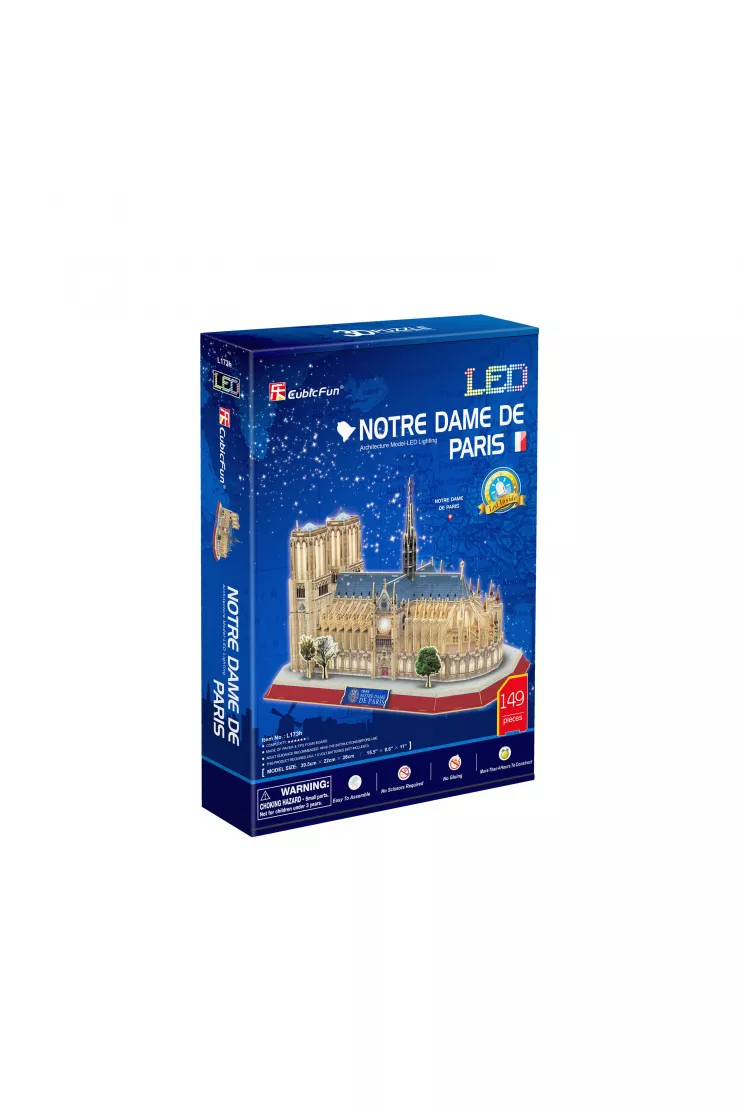 Puzzle 3D 149 el. Katedra Notre Dame LED