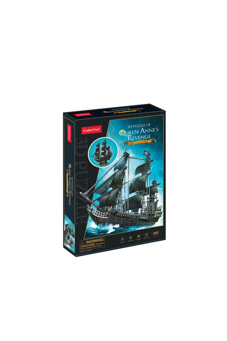 Puzzle 3D 155 el. Okręt piracki Zamsta Królowej Anny