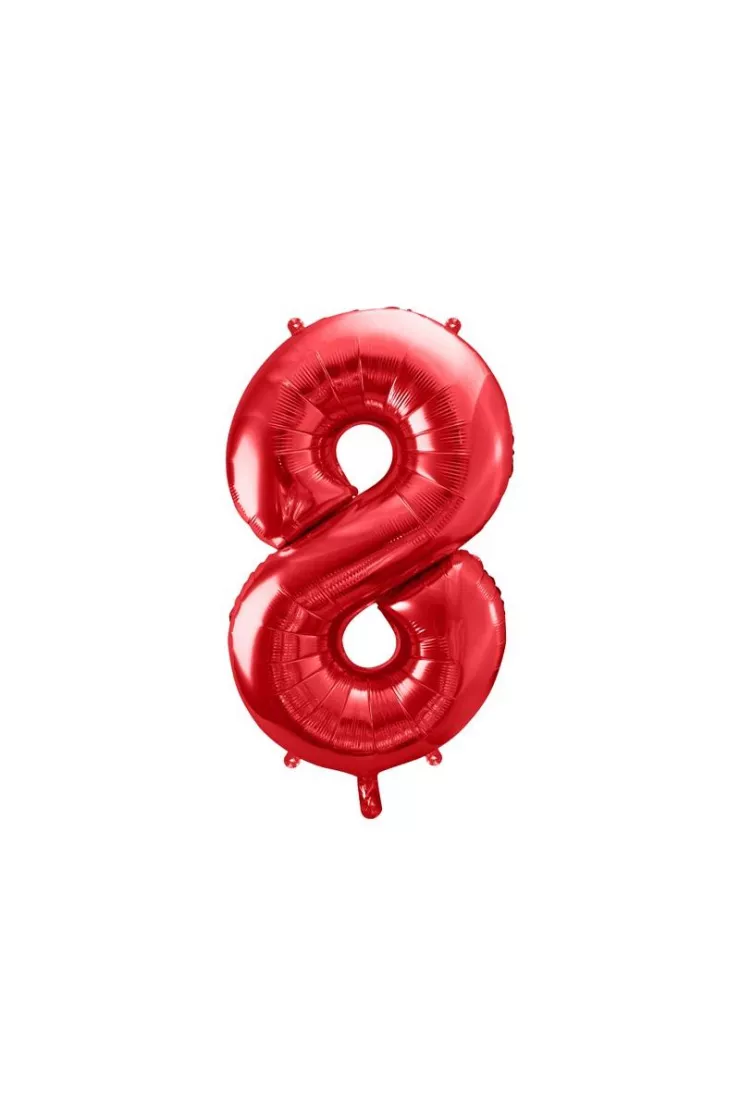Balon foliowy 8 czerwony