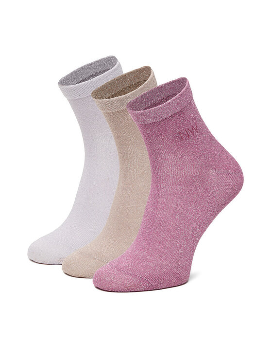 Nine West Skarpety długie CEO_AS_NW_02_Z_AW25 (3 PACK) Różowy