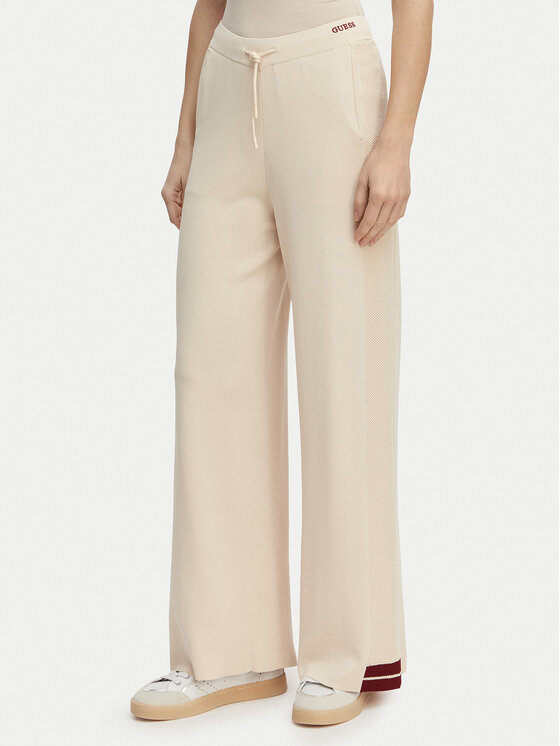 Guess Spodnie dresowe V6GB06 Z0651 Beżowy Wide Leg
