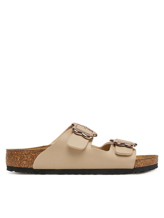 Birkenstock Klapki Arizona Flower Buckle Kids 1030419 S Beżowy