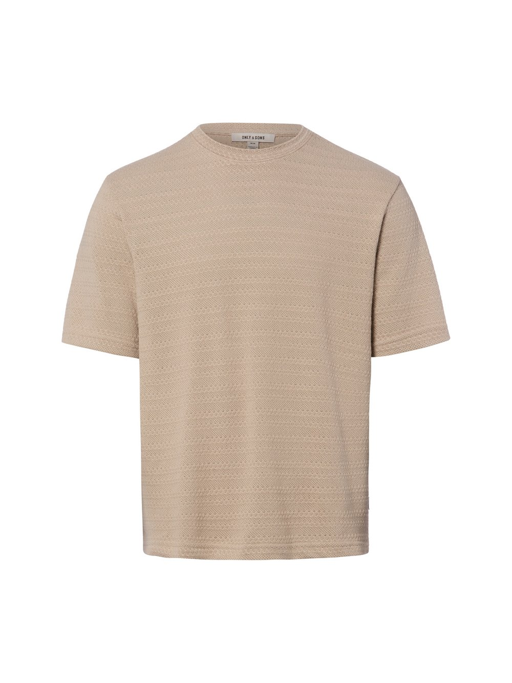 Only&Sons Męski T-shirt z dzianiny - ONSGivo Mężczyźni Bawełna beżowy, XXL