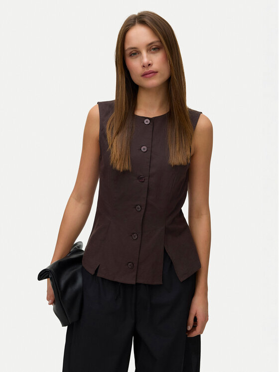 Vero Moda Kamizelka Selma 10345675 Brązowy Regular Fit