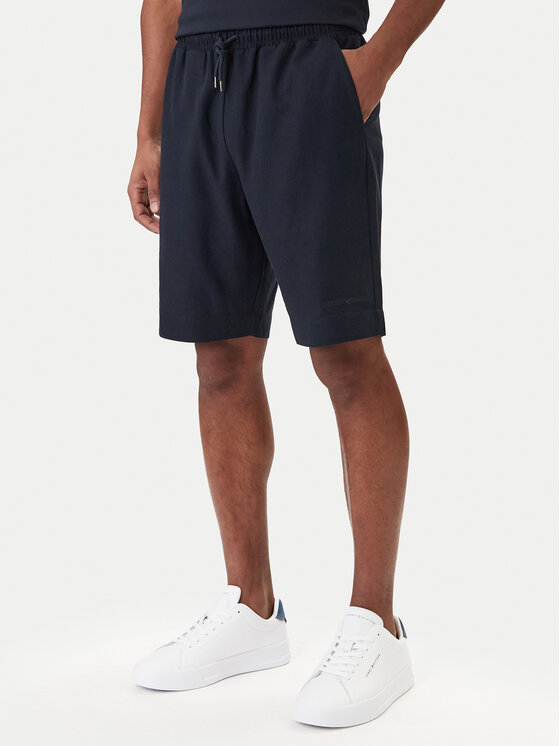 Emporio Armani Szorty materiałowe EM000681 AF20590 UB102 Granatowy Regular Fit