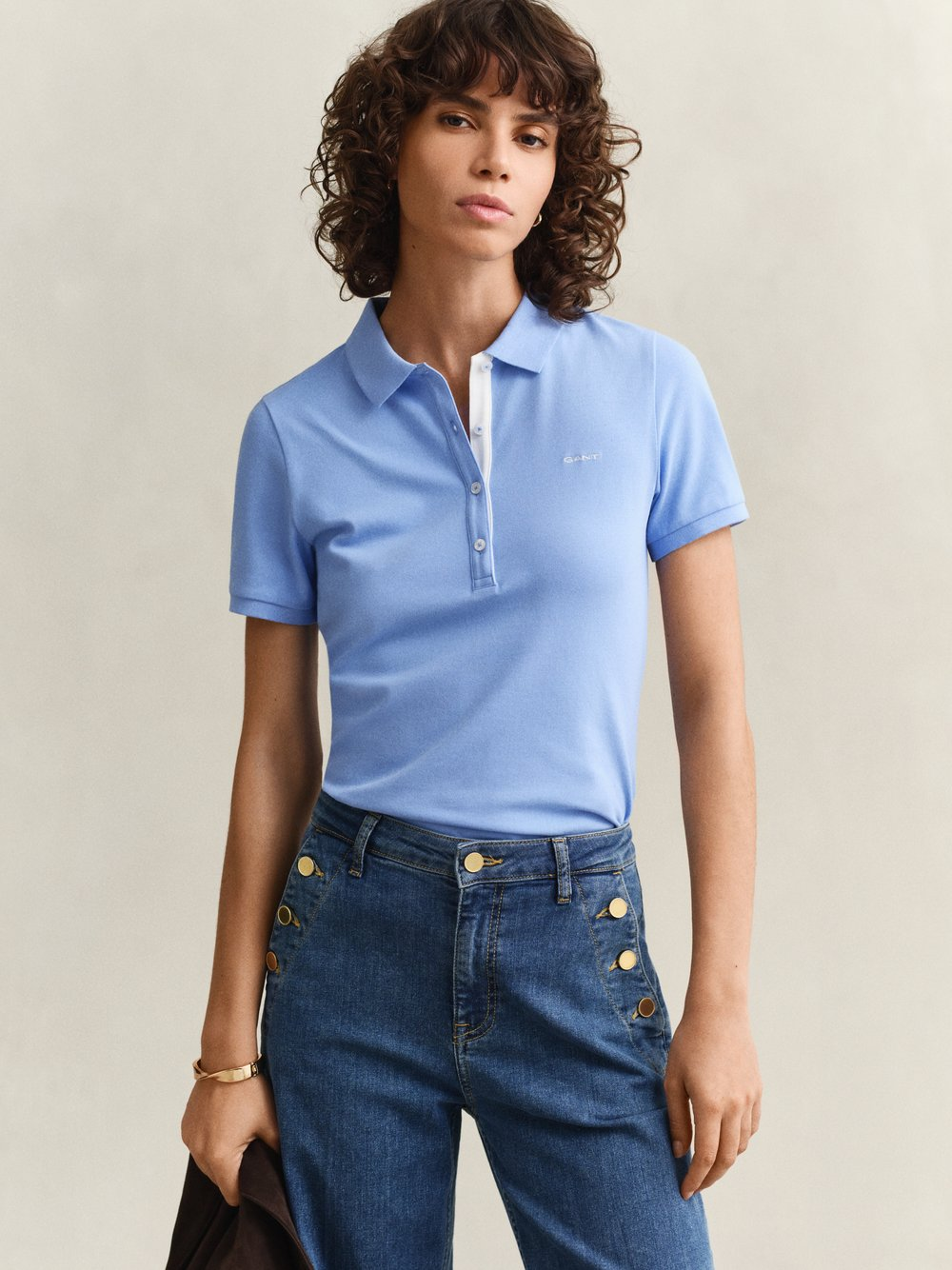 Gant Damska koszulka polo Kobiety Bawełna niebieski, XS