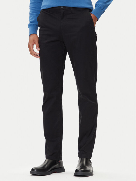 Calvin Klein Chinosy LV040EM633 Czarny Slim Fit
