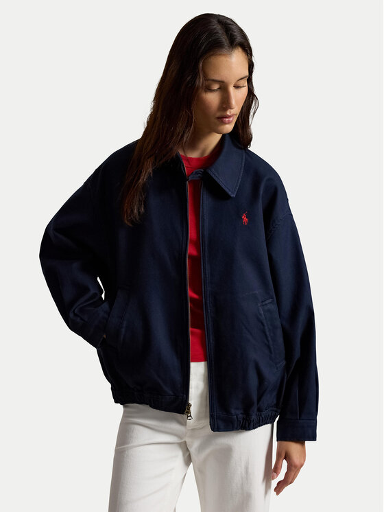 Polo Ralph Lauren Kurtka przejściowa 211A96311002 Granatowy Oversize