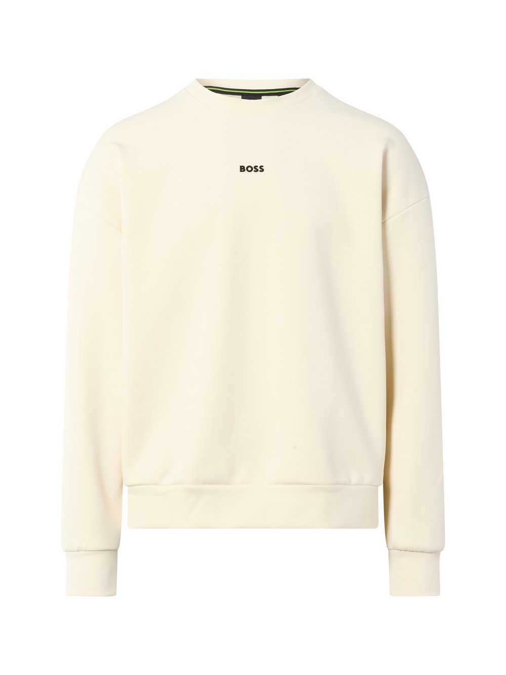 BOSS Green Bluza męska - Stenson Mężczyźni Bawełna biały, XL