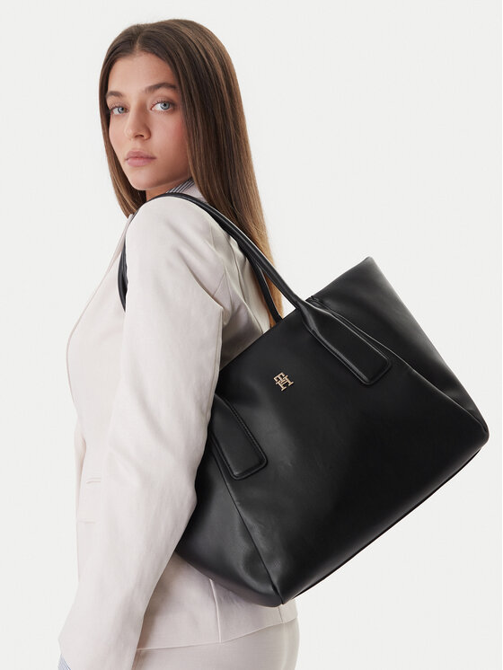 Tommy Hilfiger Torebka Th Essential Tote AW0AW18374 Czarny