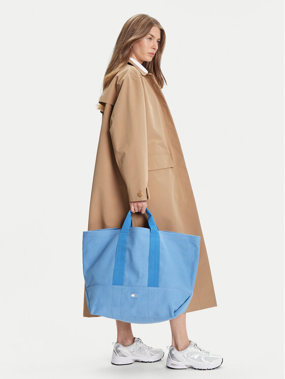 Tommy Jeans Torebka Tjw Tote Edition Canvas AW0AW17542 Niebieski