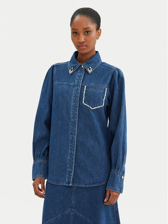 Bruuns Bazaar Koszula jeansowa Bess BBW4231 Niebieski Regular Fit