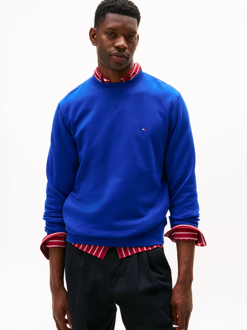 Tommy Hilfiger Bluza męska Mężczyźni Materiał dresowy niebieski, XXL