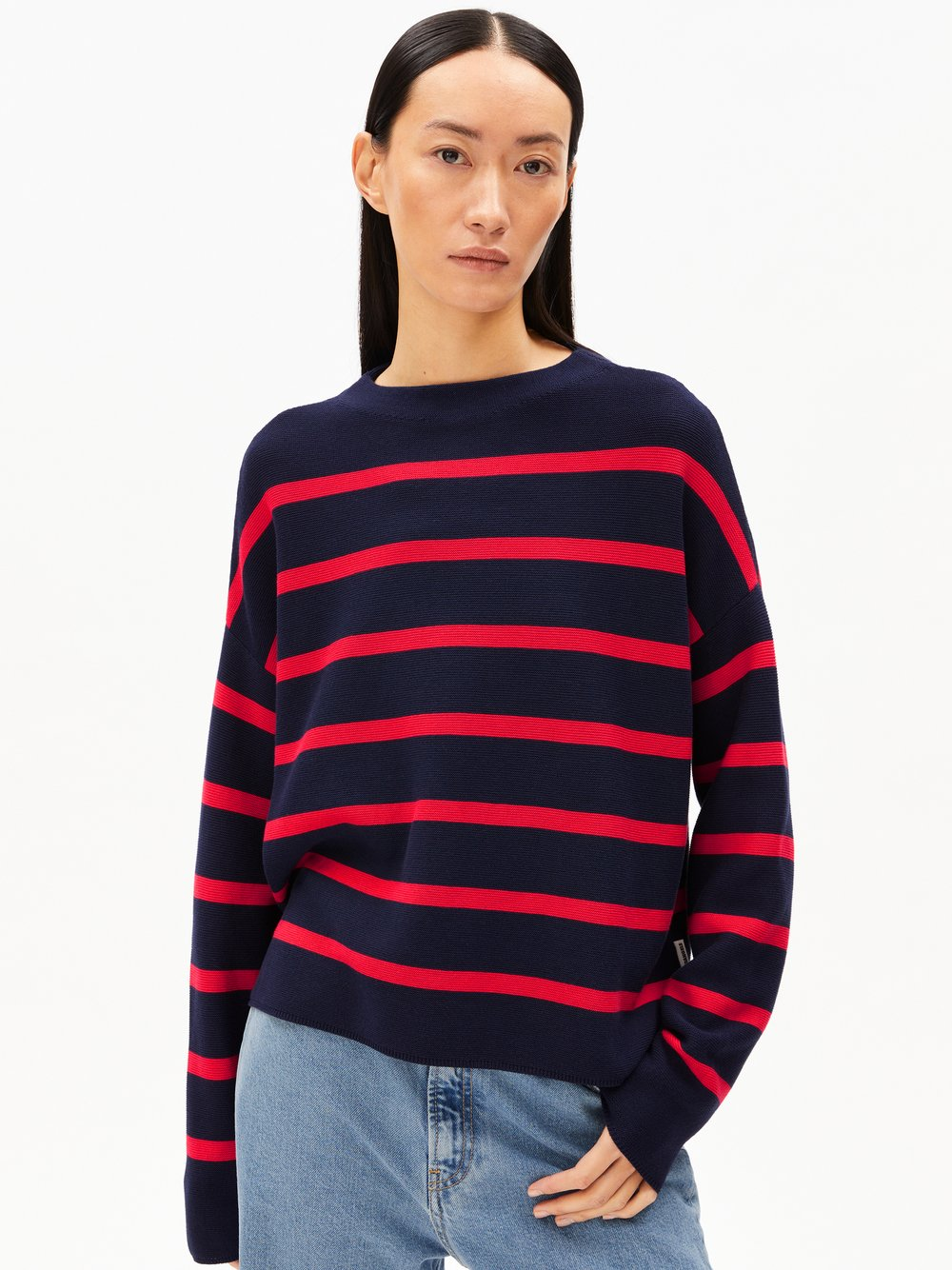 ARMEDANGELS Damski sweter z dzianiny - Merinaa Kobiety Bawełna niebieski, XS