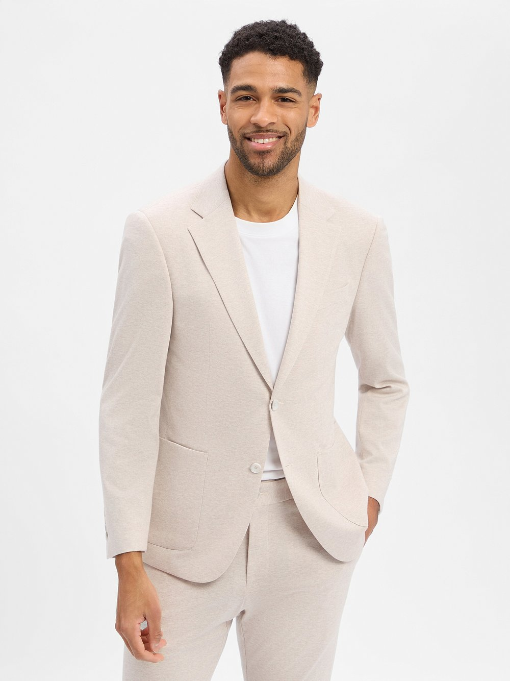 Strellson Męska kurtka modułowa - Arndt Mężczyźni Slim Fit beżowy, 56