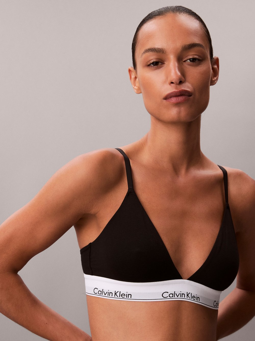 Calvin Klein Biustonosz damski - usztywniany Kobiety Bawełna czarny, L