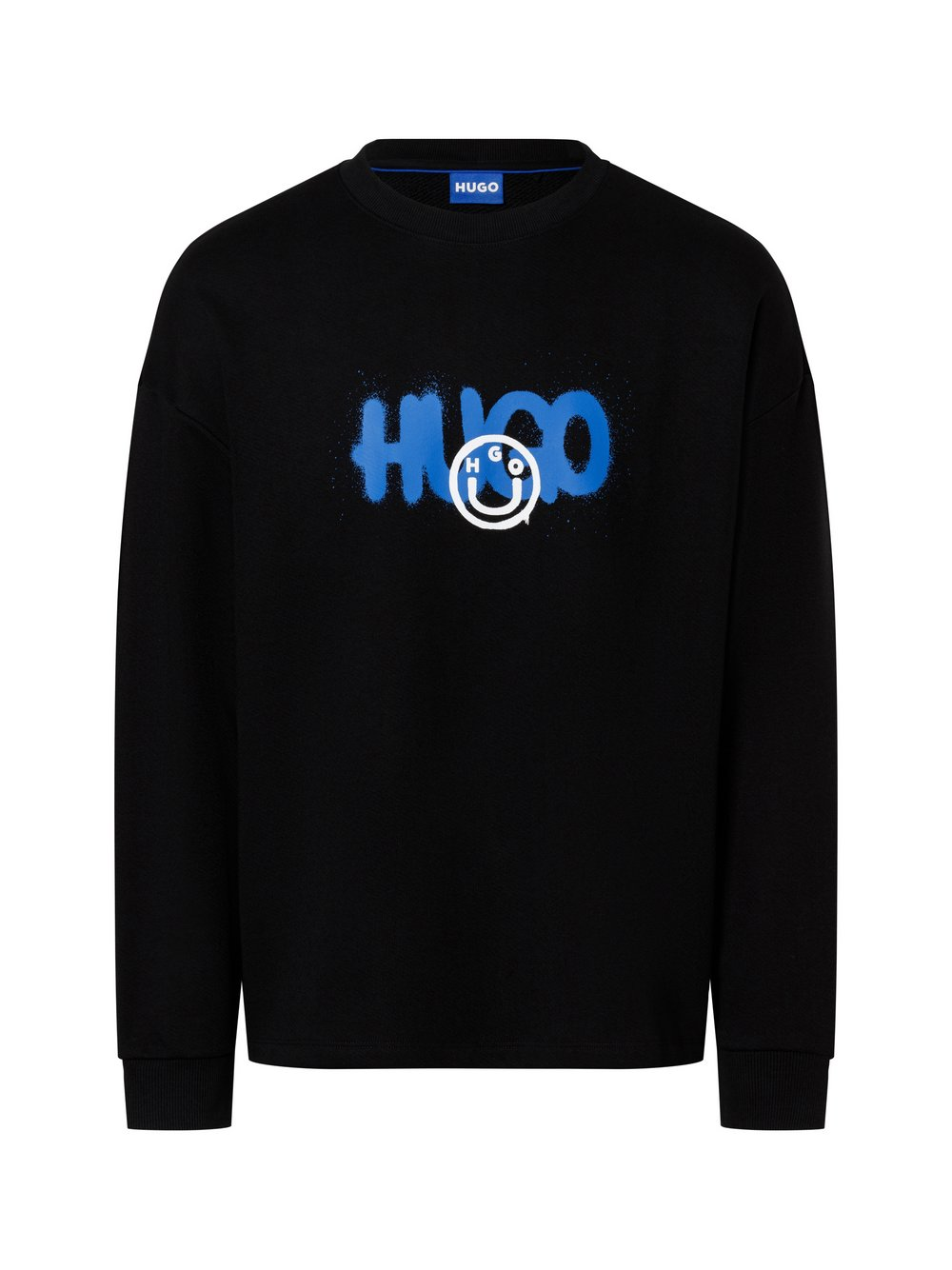HUGO BLUE Bluza męska - Nimaylong Mężczyźni Bawełna czarny, M