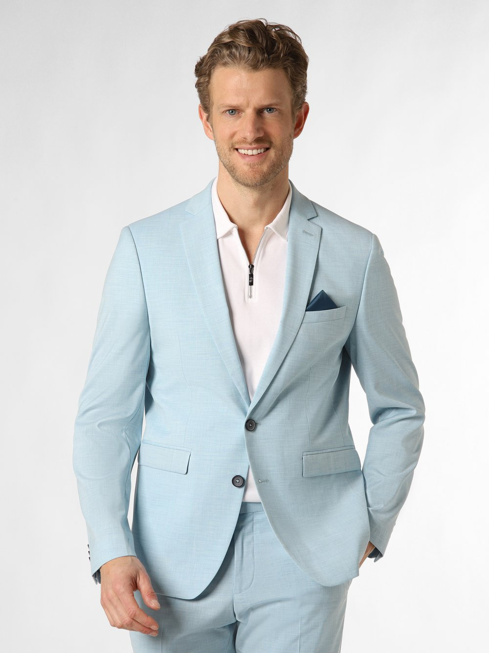 Finshley & Harding Męska kurtka modułowa - Oakland Mężczyźni Slim Fit niebieski, 52