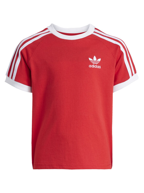 adidas T-Shirt adicolor Trefoil JY3748 Czerwony Loose Fit
