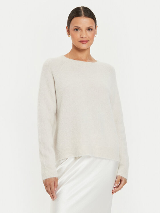 Kontatto Sweter 3M0229 Écru Relaxed Fit