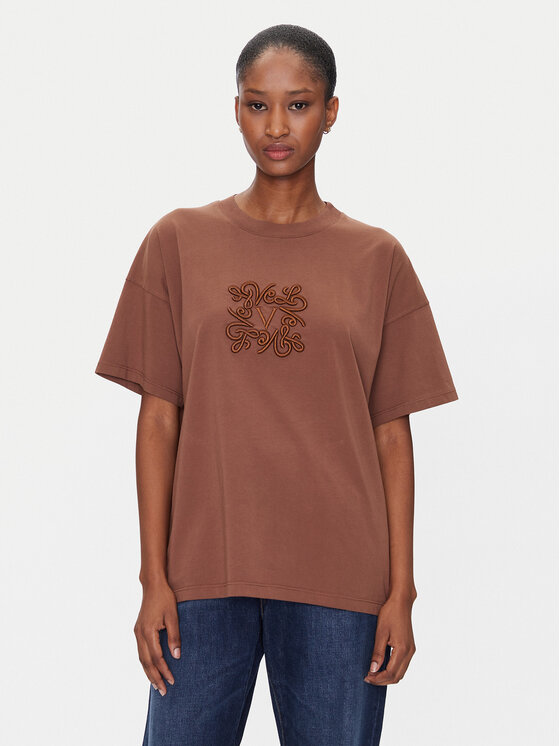 ViCOLO T-Shirt RD0119 Brązowy Regular Fit