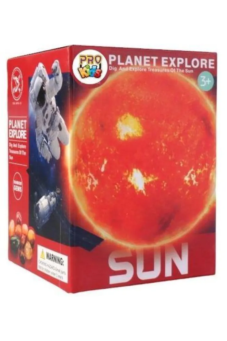 Wykopaliska minerałów planeta Słonce