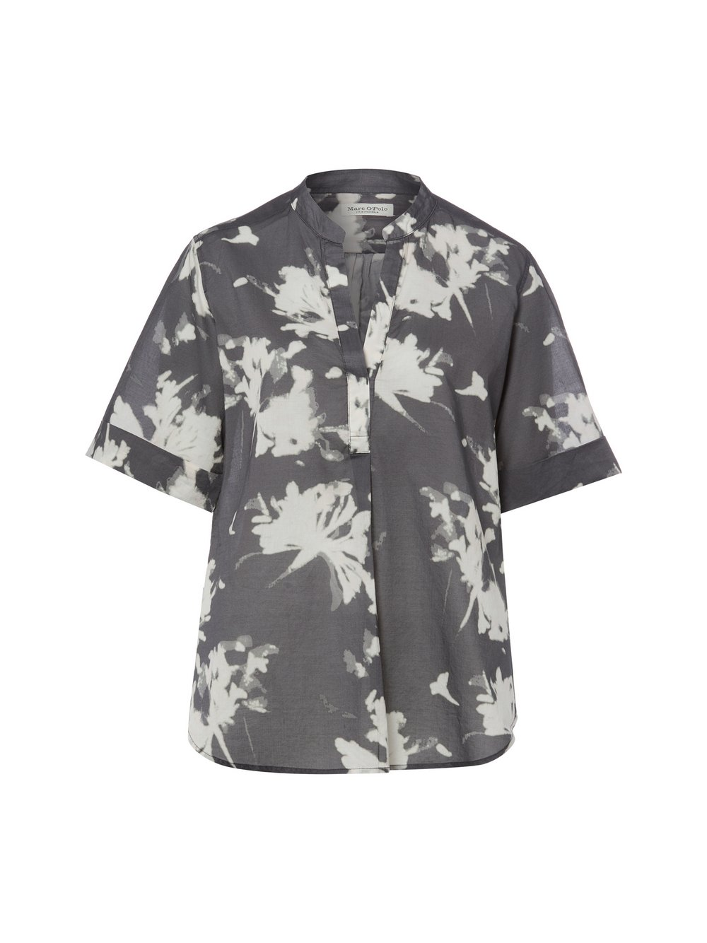 Marc O'Polo Bluzka damska z krótkim rękawem Kobiety Bawełna (100%) szary, 38