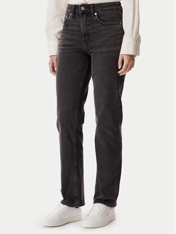Calvin Klein Jeans Jeansy LV047F708G Czarny Straight Fit