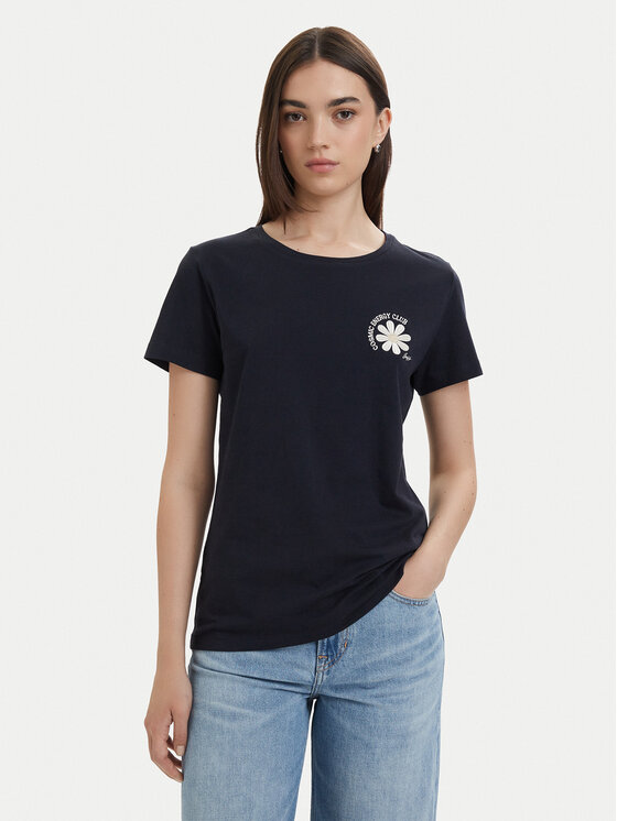 BOSS T-Shirt C_Elove_5 50566827 Granatowy Slim Fit
